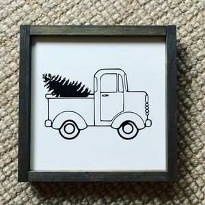 New homemade wood winter sign